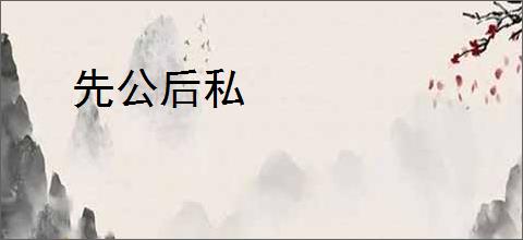 先公后私
