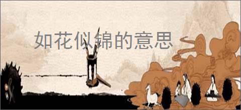 如花似锦的意思