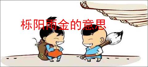 栎阳雨金的意思