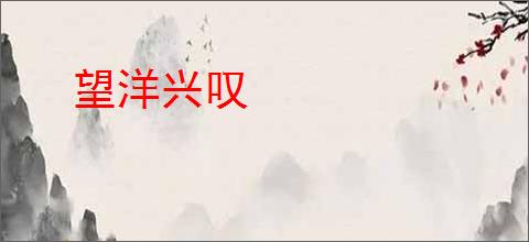 望洋兴叹